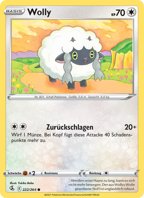 Wolly — Fusionsangriff 222 German Pokémon card