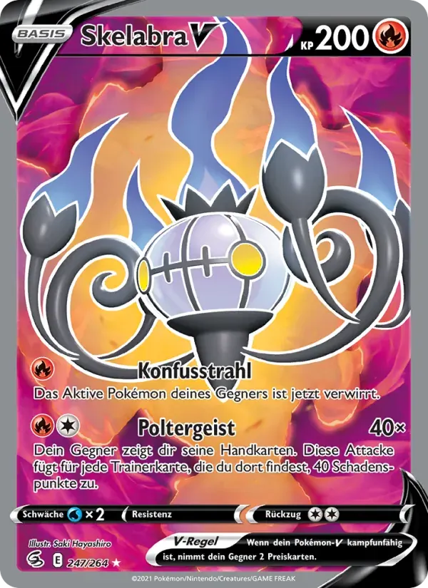 Skelabra V — Fusionsangriff 247 German Pokémon card