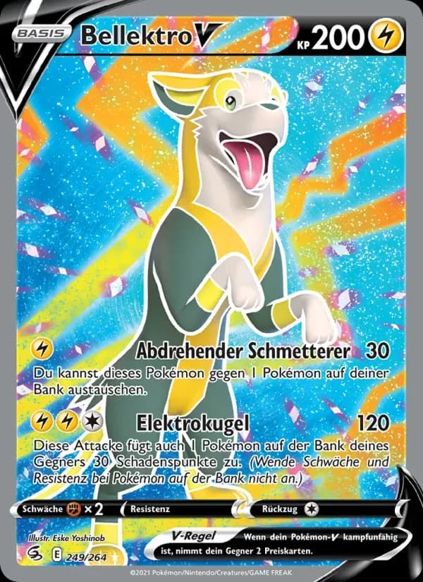 Bellektro V — Fusionsangriff 249 German Pokémon card