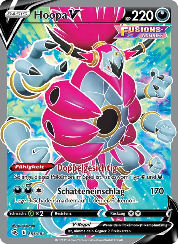 Hoopa V — Fusionsangriff 253 German Pokémon card