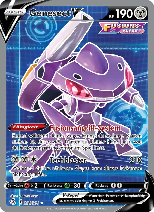 Genesect V — Fusionsangriff 254 German Pokémon card