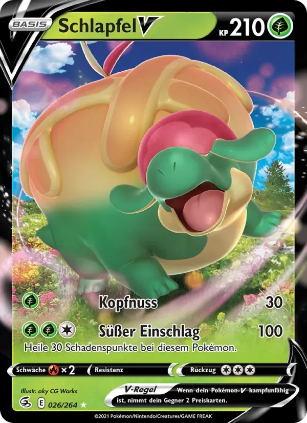 Schlapfel V — Fusionsangriff 26 German Pokémon card