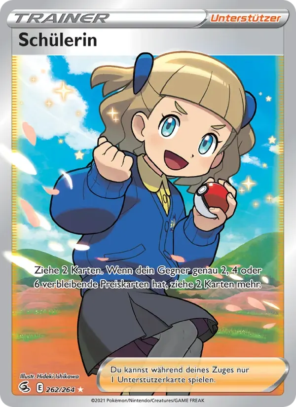 Schülerin — Fusionsangriff 262 German Pokémon card
