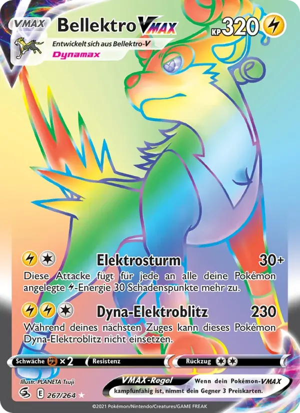 Bellektro VMAX — Fusionsangriff 267 German Pokémon card