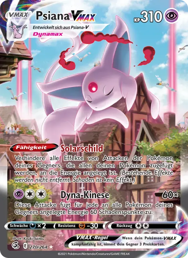 Psiana VMAX — Fusionsangriff 270 German Pokémon card