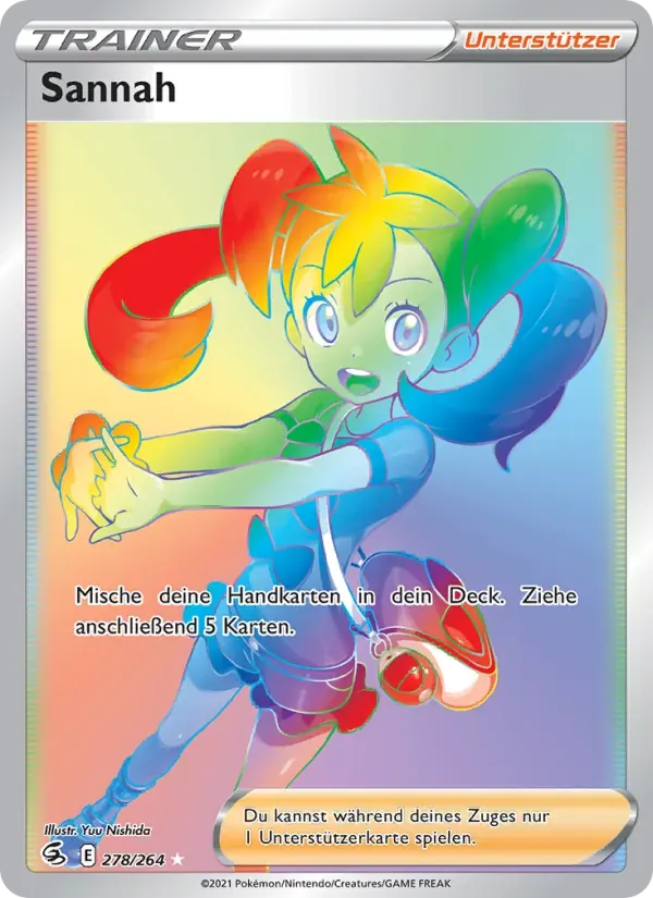 Sannah — Fusionsangriff 278 German Pokémon card