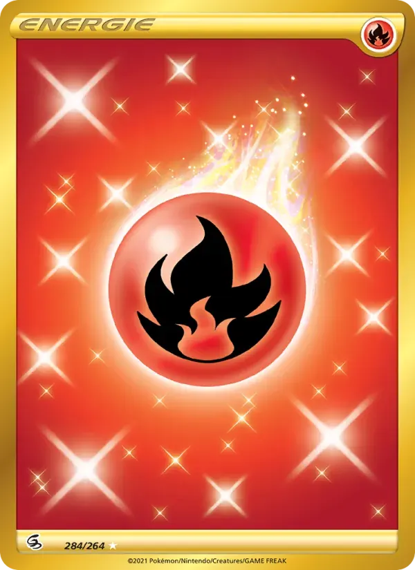 Feuer-Energie — Fusionsangriff 284 German Pokémon card