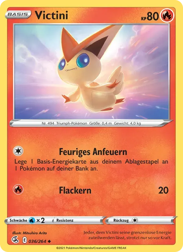 Victini — Fusionsangriff 36 German Pokémon card