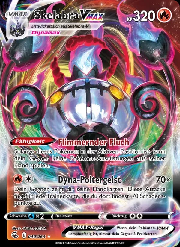 Skelabra VMAX — Fusionsangriff 40 German Pokémon card