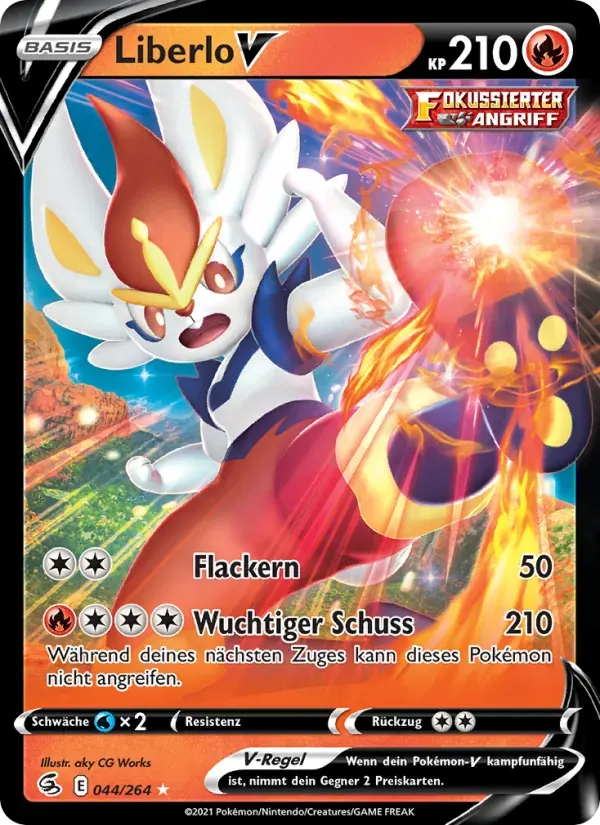 Liberlo V — Fusionsangriff 44 German Pokémon card