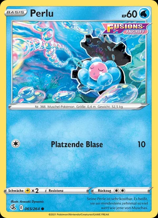 Perlu — Fusionsangriff 65 German Pokémon card