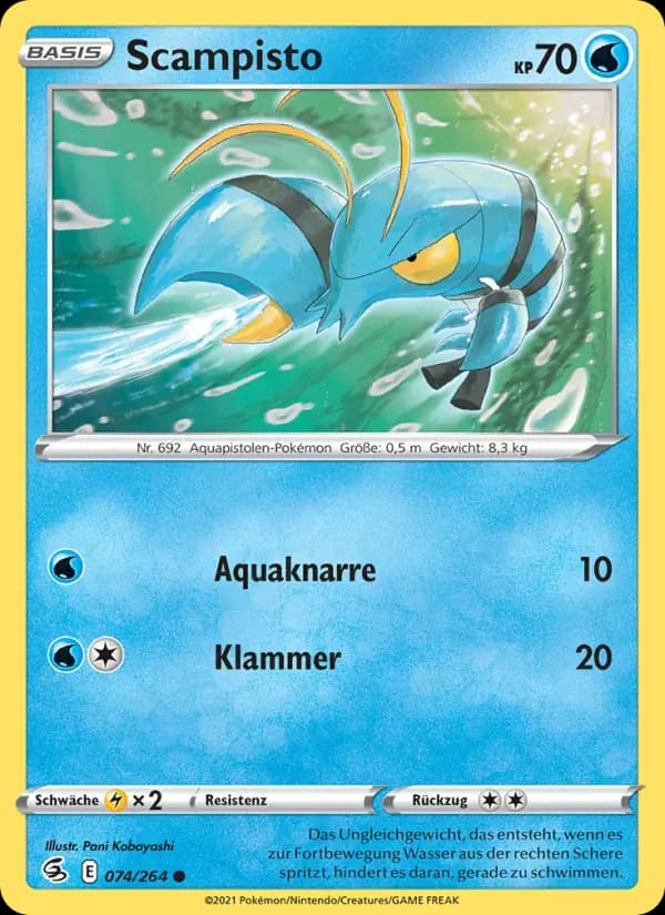 Scampisto — Fusionsangriff 74 German Pokémon card