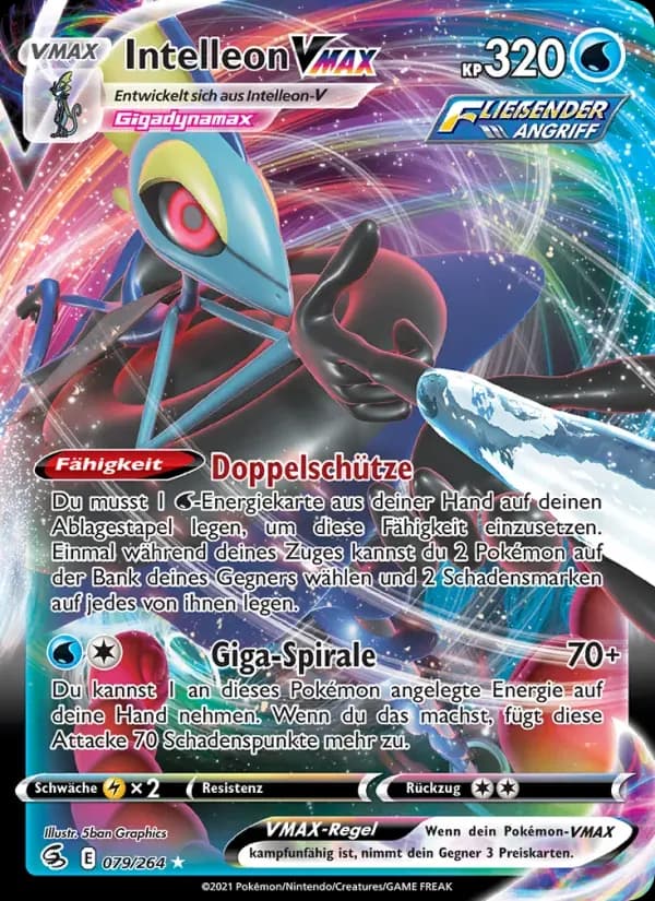 Intelleon VMAX — Fusionsangriff 79 German Pokémon card
