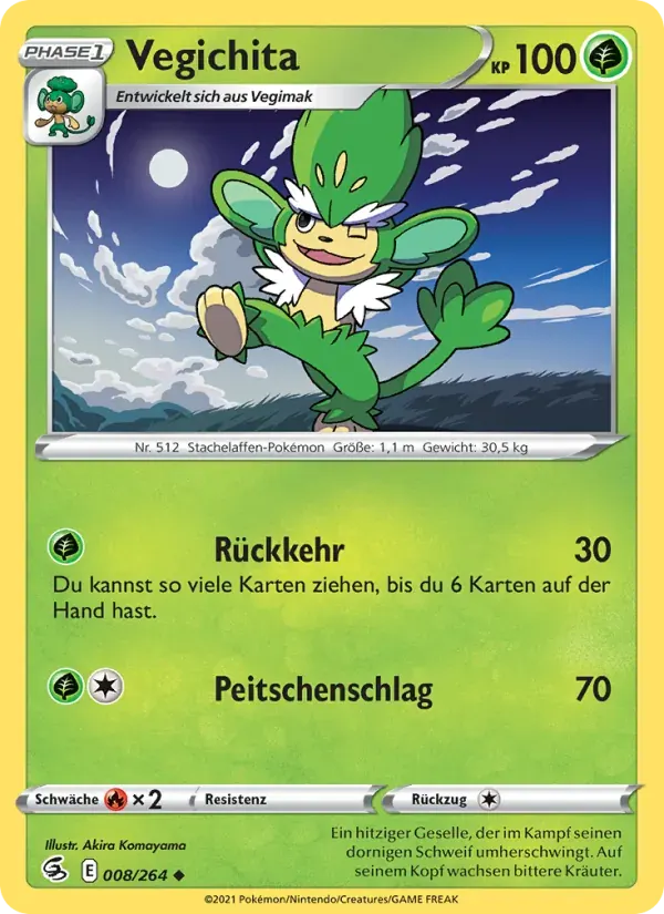 Vegichita — Fusionsangriff 8 German Pokémon card