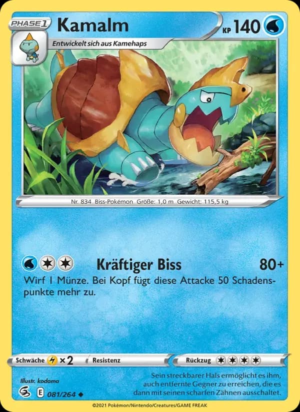 Kamalm — Fusionsangriff 81 German Pokémon card