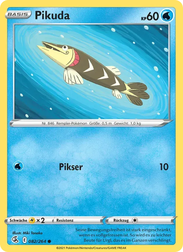 Pikuda — Fusionsangriff 82 German Pokémon card