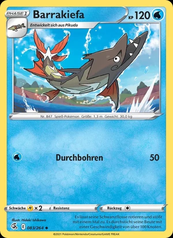 Barrakiefa — Fusionsangriff 83 German Pokémon card