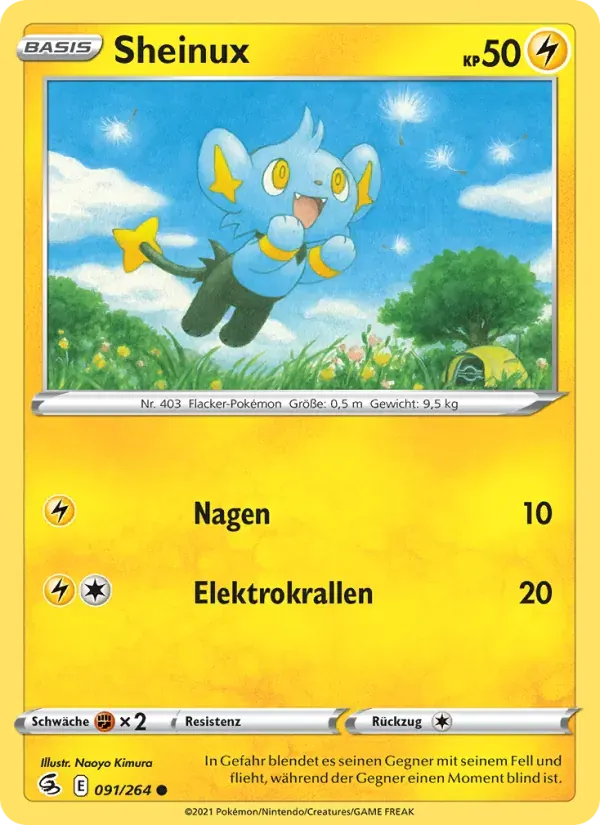 Sheinux — Fusionsangriff 91 German Pokémon card