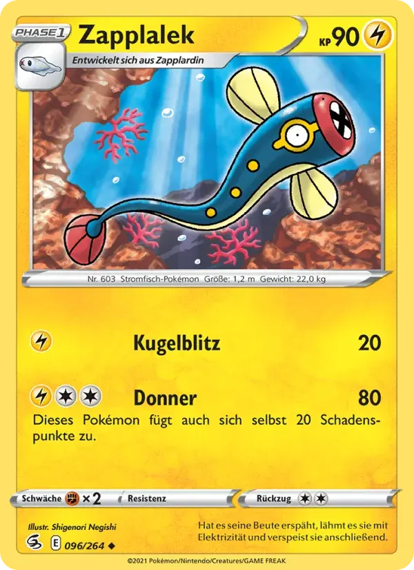 Zapplalek — Fusionsangriff 96 German Pokémon card