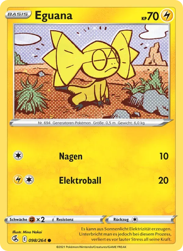 Eguana — Fusionsangriff 98 German Pokémon card