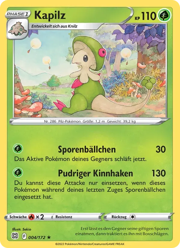 Kapilz — Strahlende Sterne 4 German Pokémon card