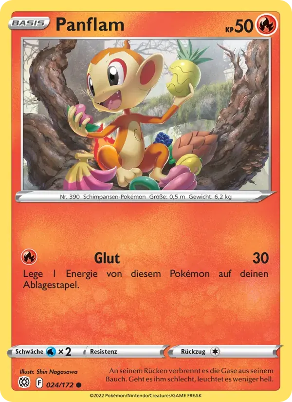 Panflam — Strahlende Sterne 24 German Pokémon card