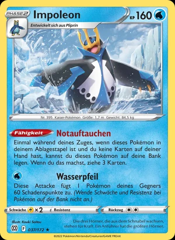 Impoleon — Strahlende Sterne 37 German Pokémon card