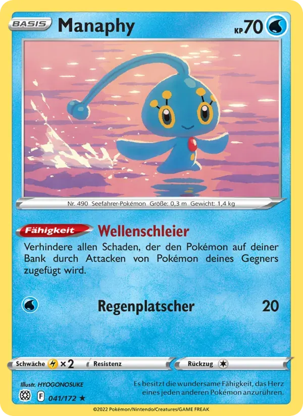 Manaphy — Strahlende Sterne 41 German Pokémon card