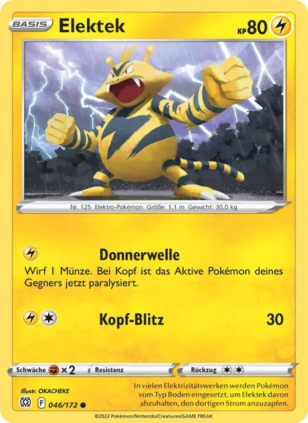 Elektek — Strahlende Sterne 46 German Pokémon card