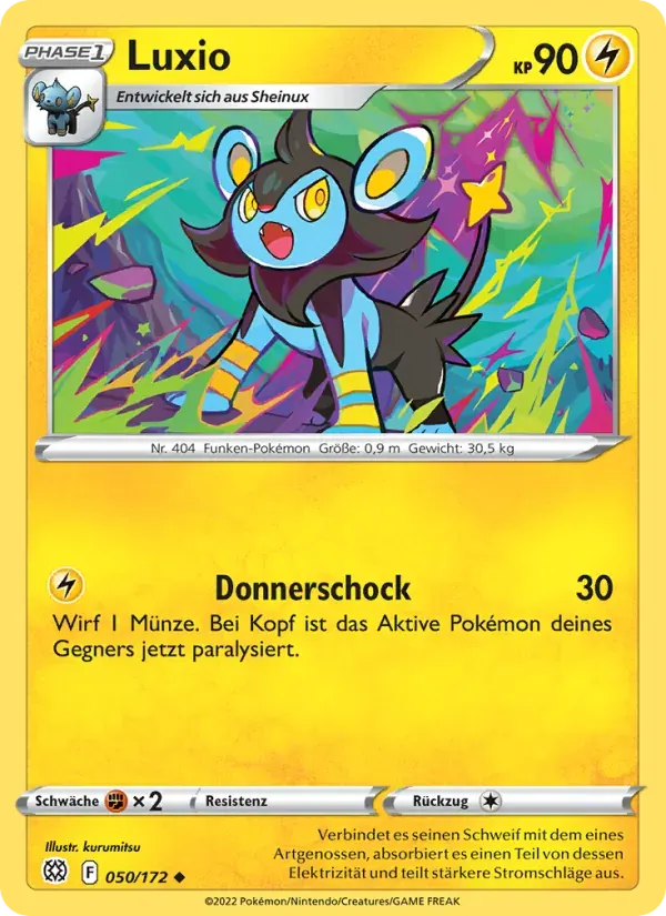 Luxio — Strahlende Sterne 50 German Pokémon card