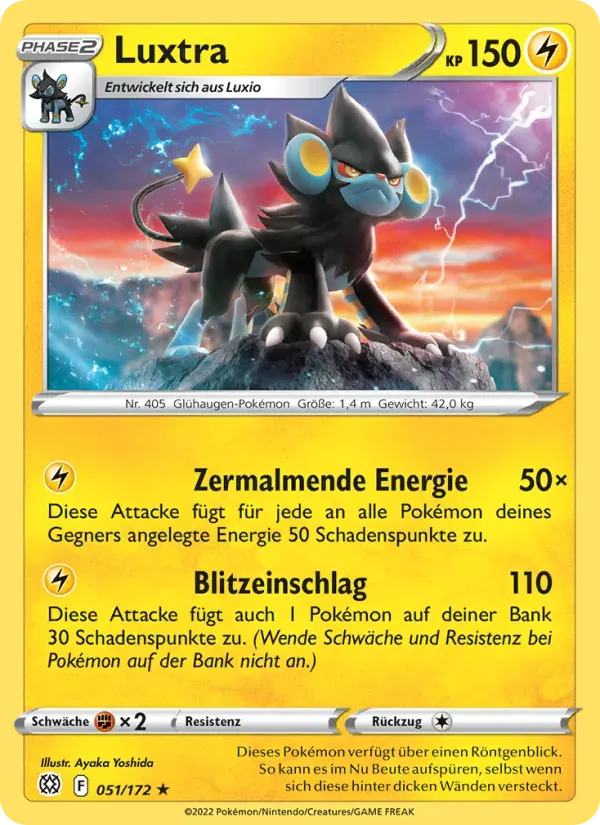 Luxtra — Strahlende Sterne 51 German Pokémon card