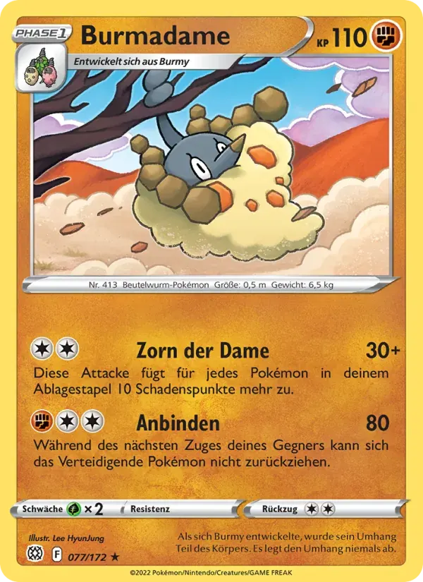 Burmadame — Strahlende Sterne 77 German Pokémon card