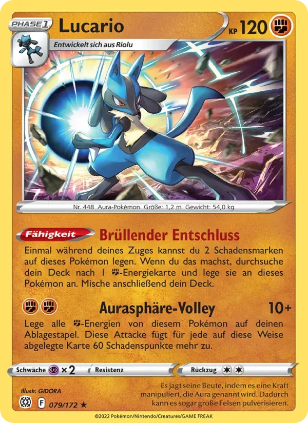 Lucario — Strahlende Sterne 79 German Pokémon card