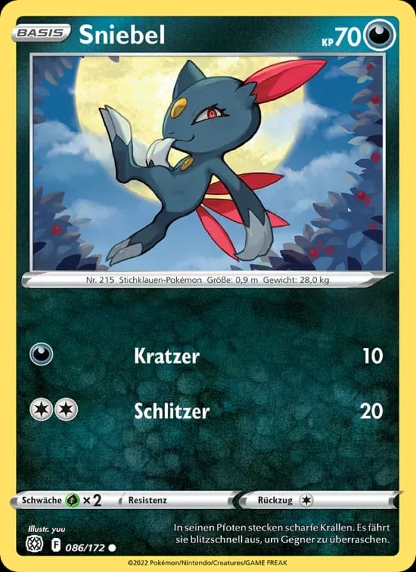 Sniebel — Strahlende Sterne 86 German Pokémon card