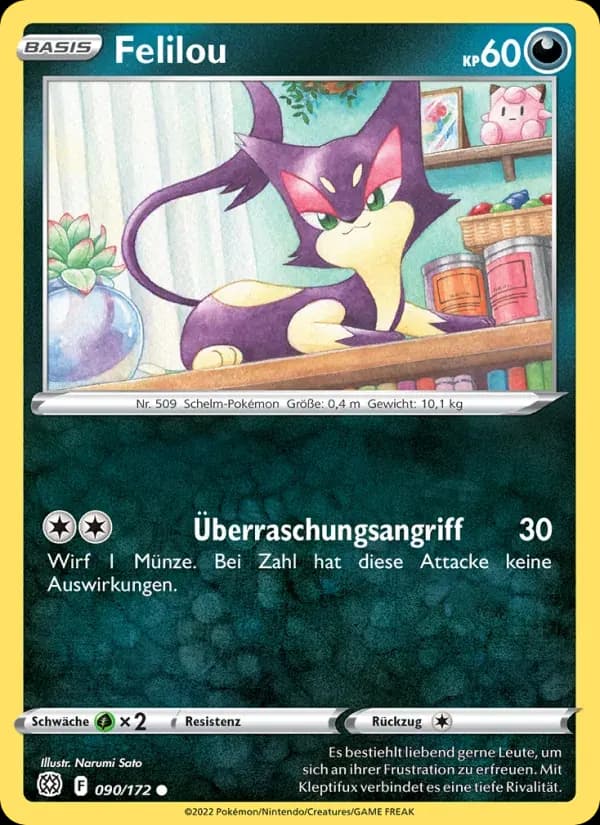 Felilou — Strahlende Sterne 90 German Pokémon card
