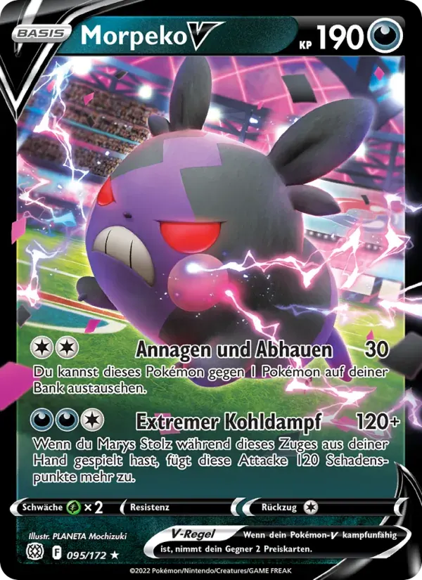 Morpeko V — Strahlende Sterne 95 German Pokémon card