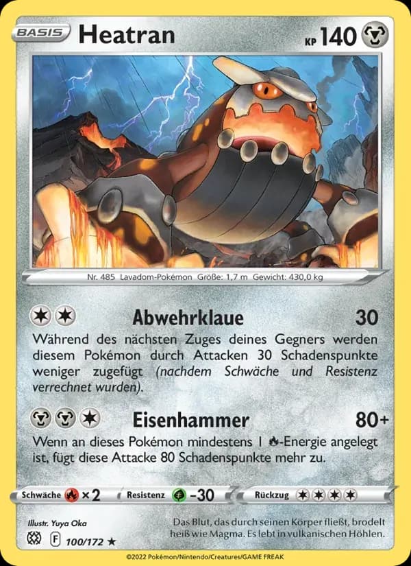Heatran — Strahlende Sterne 100 German Pokémon card