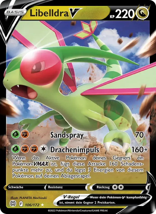 Libelldra V — Strahlende Sterne 106 German Pokémon card
