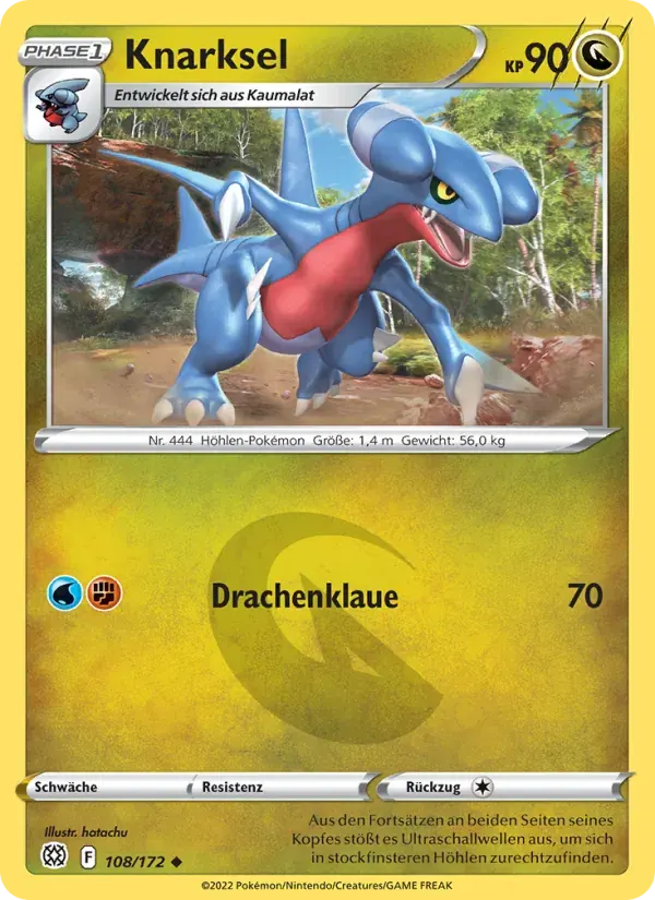 Knarksel — Strahlende Sterne 108 German Pokémon card