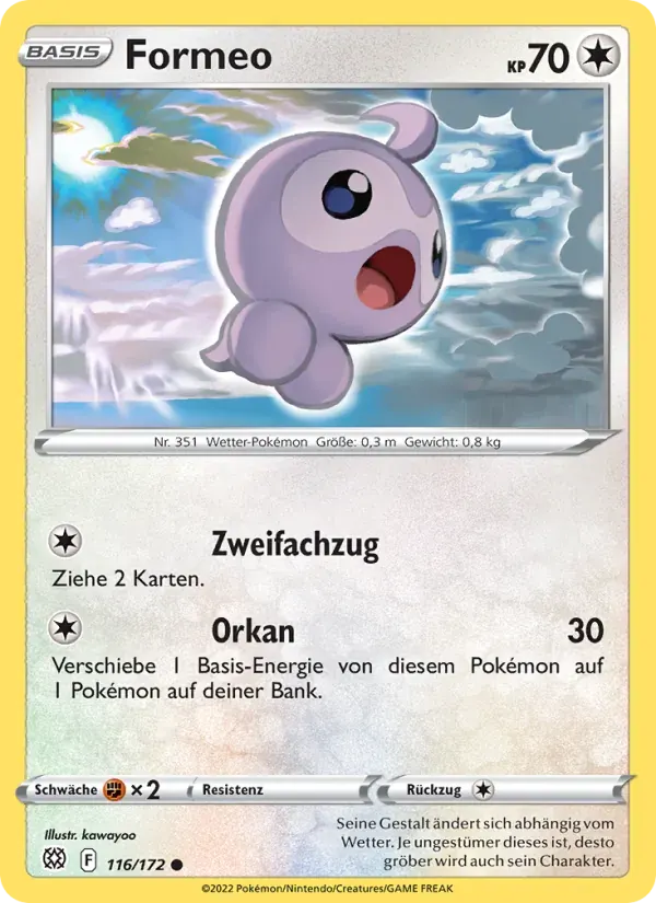 Formeo — Strahlende Sterne 116 German Pokémon card