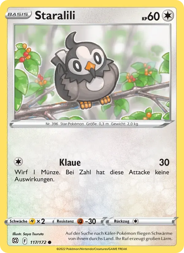 Staralili — Strahlende Sterne 117 German Pokémon card
