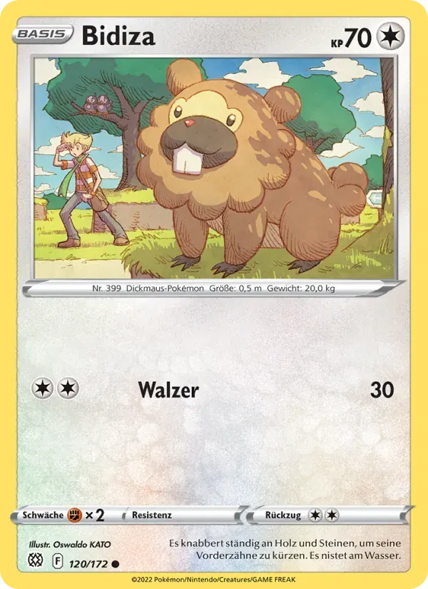 Bidiza — Strahlende Sterne 120 German Pokémon card