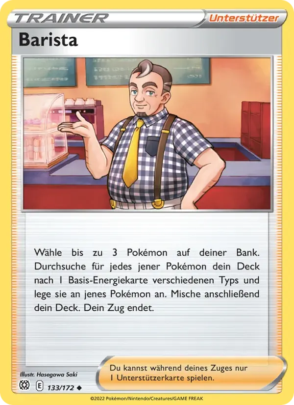 Barista — Strahlende Sterne 133 German Pokémon card