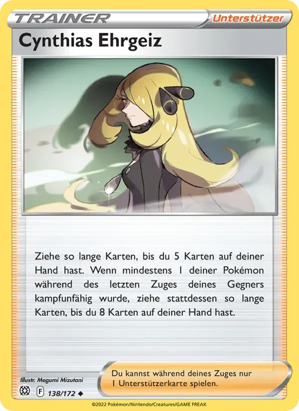 Cynthias Ehrgeiz — Strahlende Sterne 138 German Pokémon card