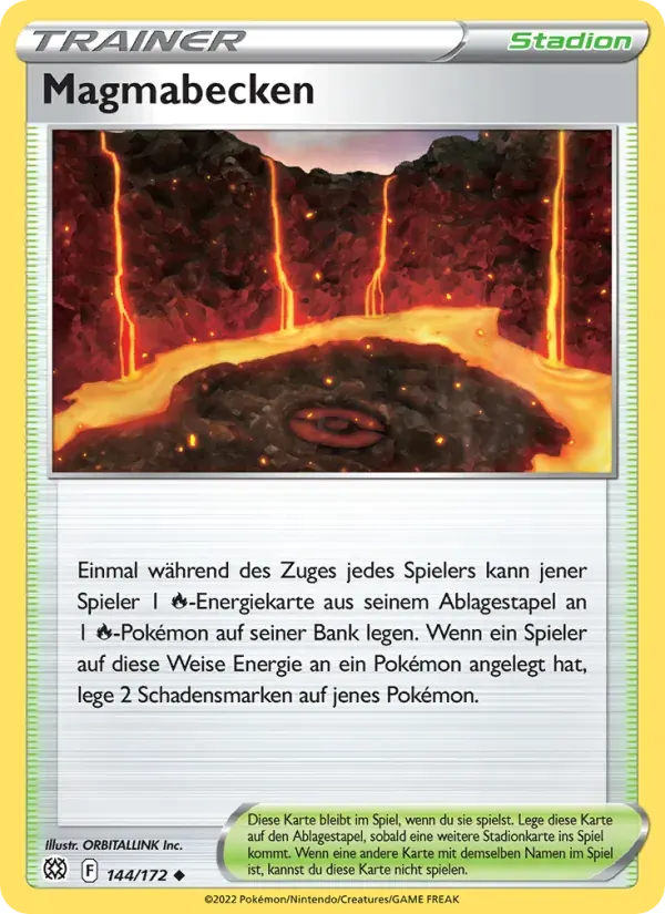 Magmabecken — Strahlende Sterne 144 German Pokémon card