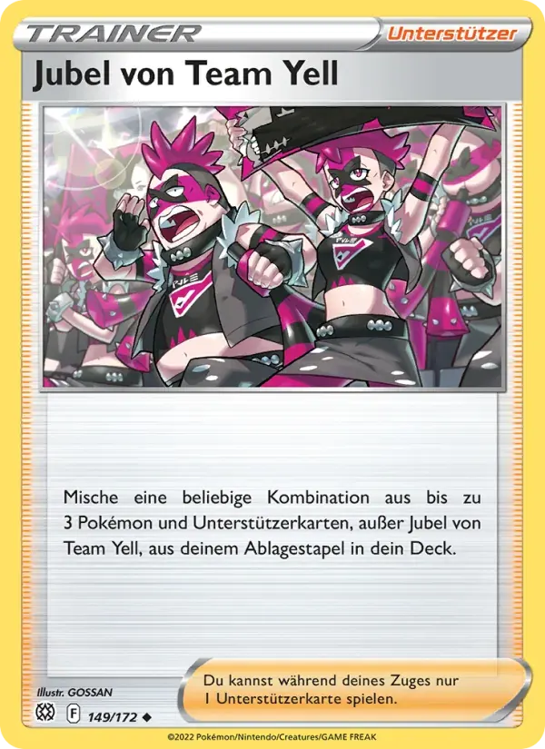 Jubel von Team Yell — Strahlende Sterne 149 German Pokémon card