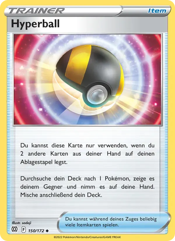 Hyperball — Strahlende Sterne 150 German Pokémon card