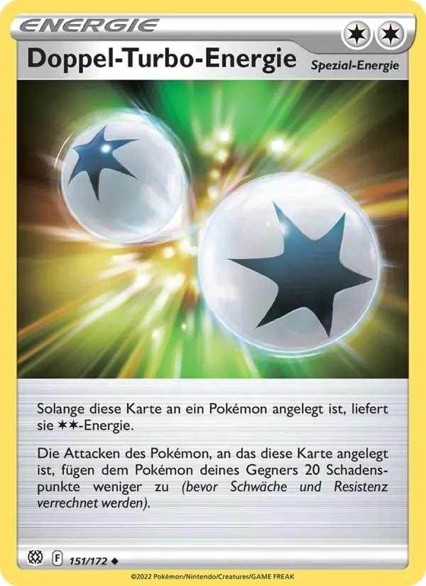 Doppel-Turbo-Energie — Strahlende Sterne 151 German Pokémon card