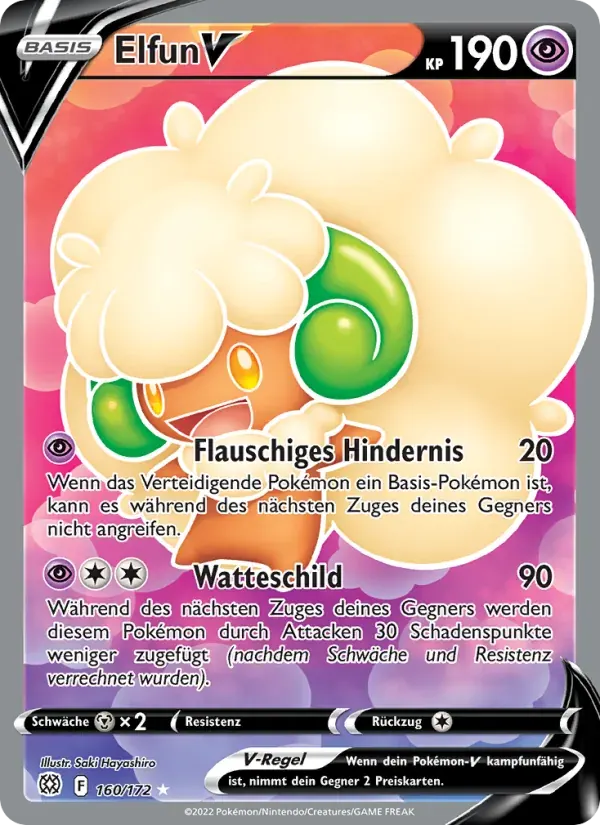 Elfun V — Strahlende Sterne 160 German Pokémon card