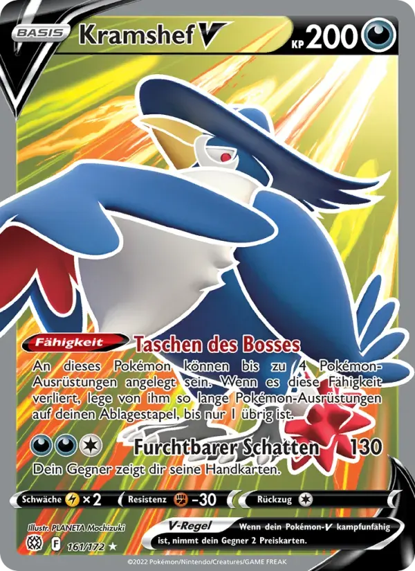 Kramshef V — Strahlende Sterne 161 German Pokémon card